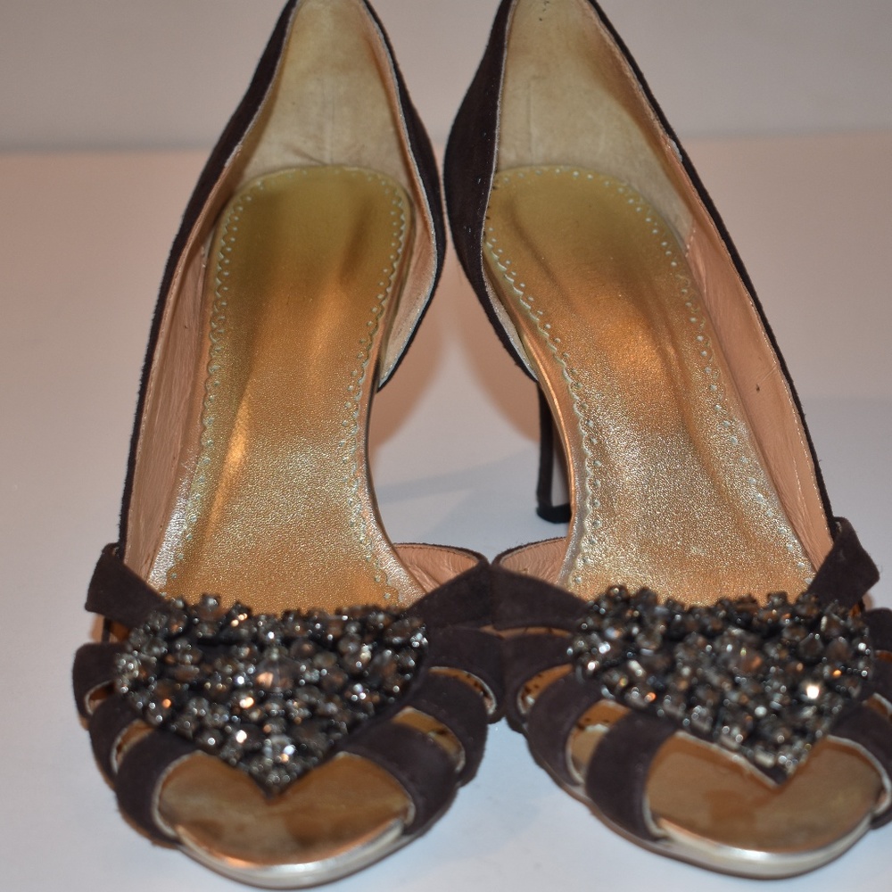 Brown Beaded Shoes